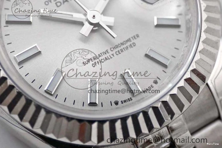 MiroTime 0103 Lady DateJust 28 SS TWF 1:1 Best Edition 904L Steel Silver Dial on President Bracelet NH Stylish 2178